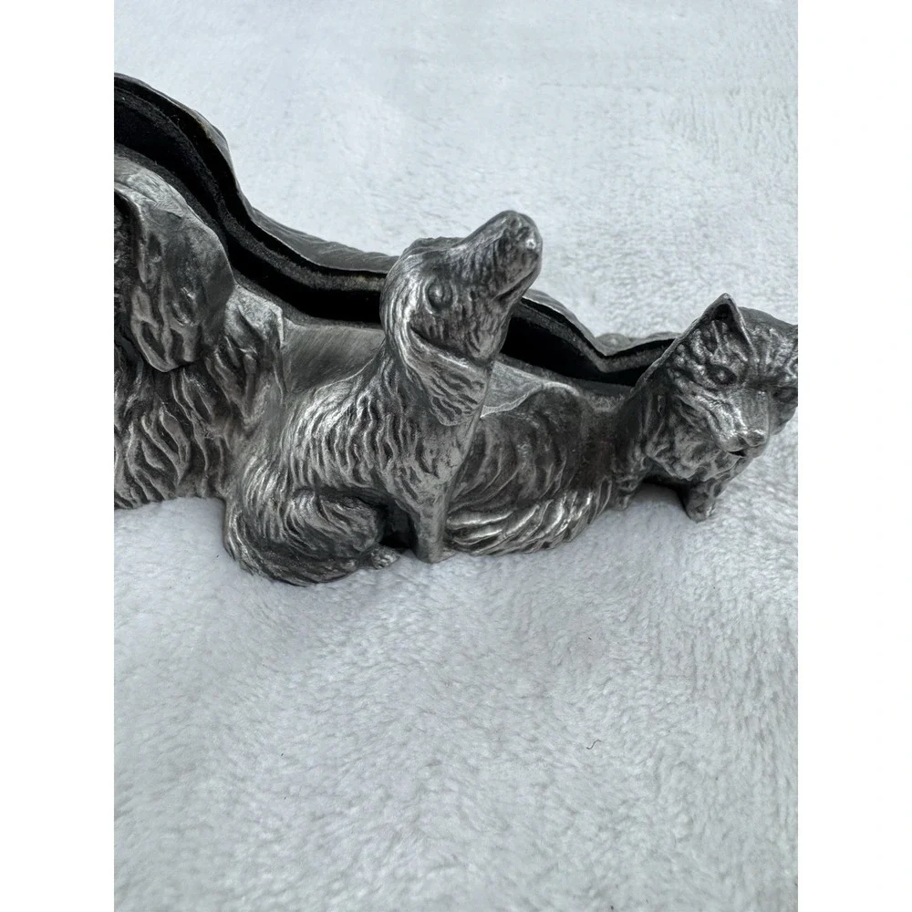 Pewter Sporting Dogs Business Card Holder or Photo Frame 5